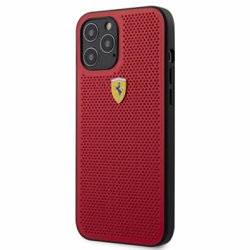 Ferrari FESPEHCP12LRE iPhone 12 Pro Max 6,7" czerwony|red hardcase On Track Perforated