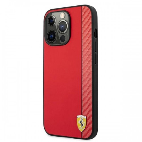 Ferrari FESAXHCP13XRE iPhone 13 Pro Max 6,7" czerwony|red hardcase On Track Carbon Stripe image 2
