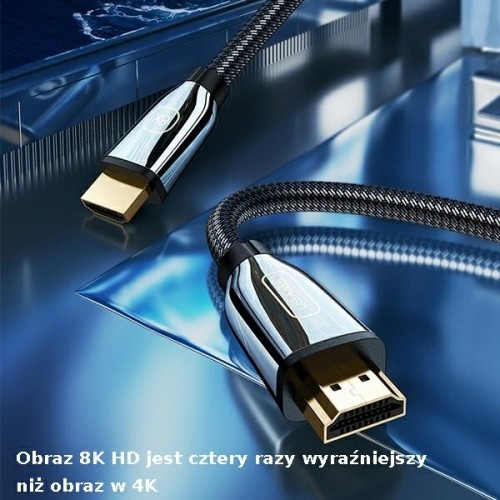 USAMS HDMI kabelis - HDMI 2.1 U67 5m 8K | melns Ultra HD SJ499HD01 (US-SJ498) image 3