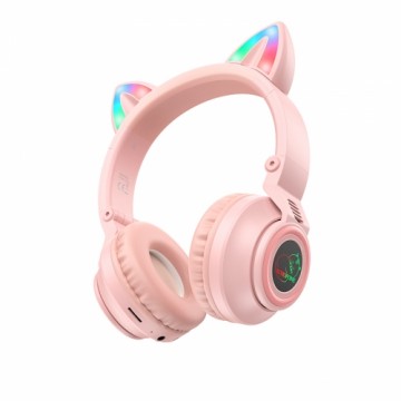 OEM Borofone Headphones BO18 Cat Ear bluetooth pink