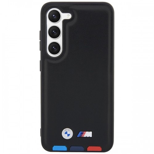 Original Case BMW Leather Stamp Tricolor BMHCS23S22PTDK for Samsung Galaxy S23 Black image 3