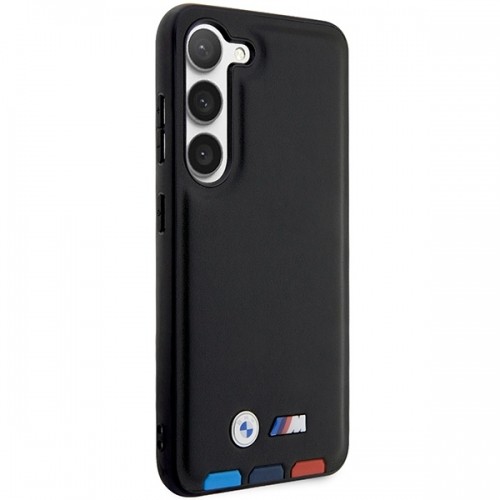 Original Case BMW Leather Stamp Tricolor BMHCS23S22PTDK for Samsung Galaxy S23 Black image 4