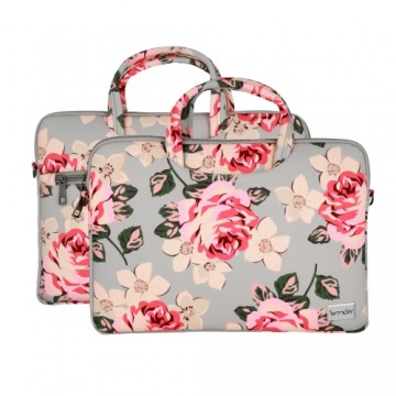 OEM Wonder Briefcase Laptop 15-16 inches grey and roses