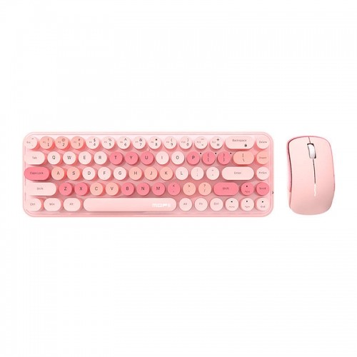 Wireless keyboard + mouse set MOFII Bean 2.4G (Pink) image 1