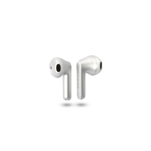 Guess GUTWST82TRS TWS Bluetooth headphones + docking station silver|silver Triangle Logo image 2