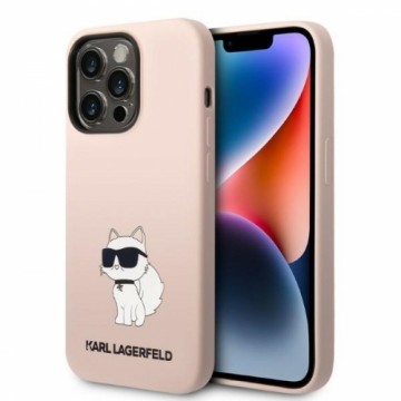Karl Lagerfeld Liquid Silicone Choupette NFT Case for iPhone 14 Pro Pink