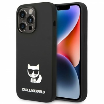 Karl Lagerfeld Liquid Silicone Choupette Case for iPhone 14 Pro Black