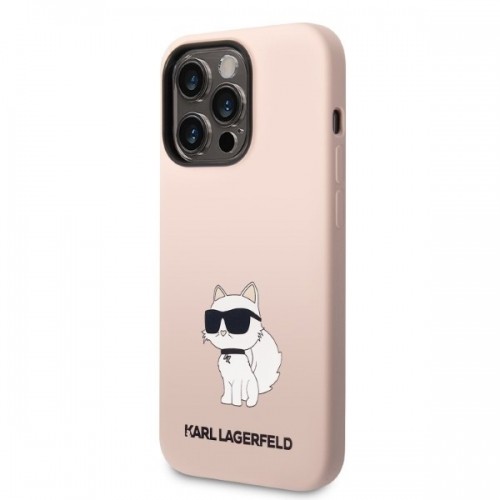 Karl Lagerfeld Liquid Silicone Choupette NFT Case for iPhone 14 Pro Max Pink image 2