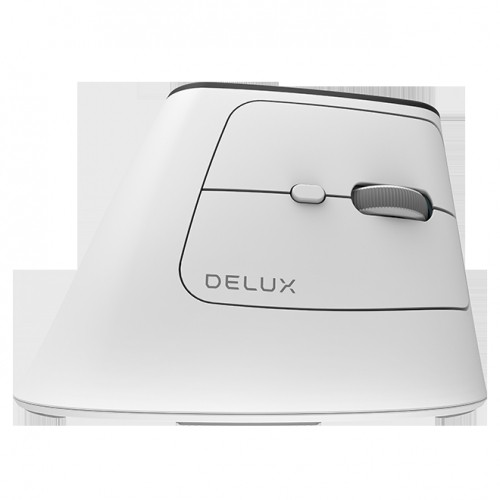 Wireless Ergonomic Mouse Delux MV6 DB BT+2.4G (white) image 1