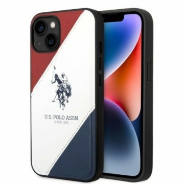 U.s. Polo Assn. U.S. Polo PU Leather Double Horse Case for iPhone 14 Red|White|Navy