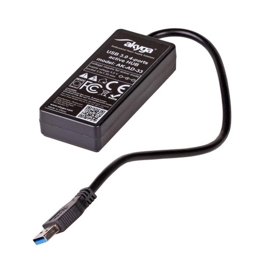Akyga Hub AK-AD-33 USB active USB A (m) | 4x USB A (f) switches ver. 3.0 15cm image 3