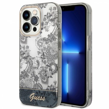 Guess PC|TPU Toile De Jouy Case for iPhone 14 Pro Max Grey