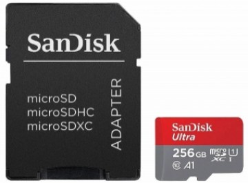 Atmiņas karte Sandisk Ultra microSDXC 256GB + Adapter