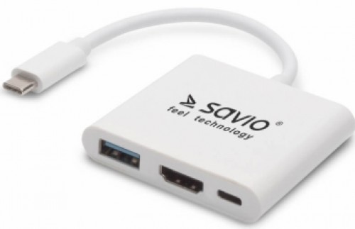 Adapteris Savio USB Type-C - HDMI image 1