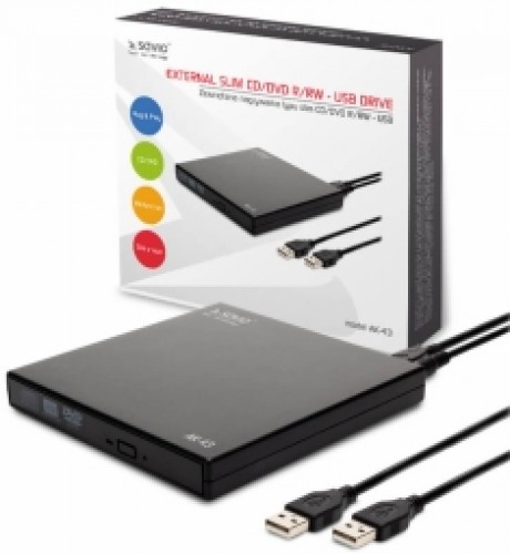 Savio External Slim CD| DVD R| RW – USB Drive image 1