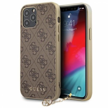 Guess 4G Charms Case for iPhone 12|12 Pro 6.1 Brown
