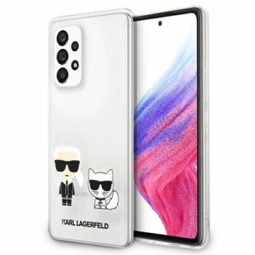 Karl Lagerfeld PC|TPU Ikonik Karl and Choupette Case for Samsung Galaxy A53 5G Transparent