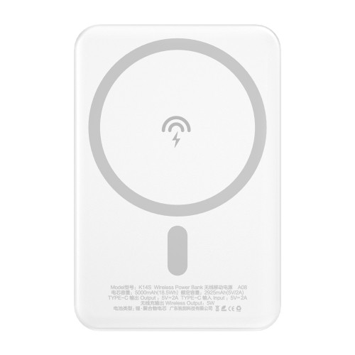 Dudao wireless power bank MagSafe 10W (5W Magsafe) 5000mAh white (K14S) image 2