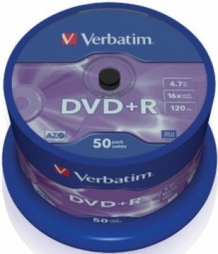 Matricas DVD+R AZO Verbatim 4.7GB 16x 50 Pack Spindle