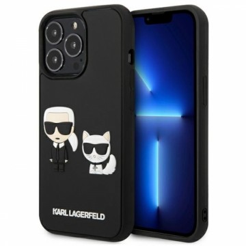 Karl Lagerfeld and Choupette 3D Case for iPhone 13 Pro Black