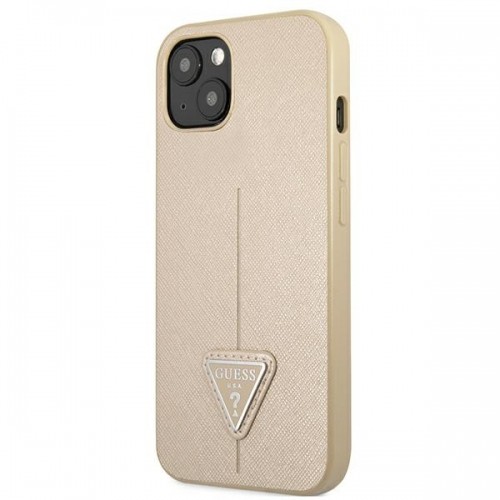 Guess PU Saffiano Triangle Case for iPhone 13 Beige image 2