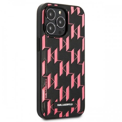 Karl Lagerfeld Monogram Plaque Case for iPhone 13 Pro Pink image 4