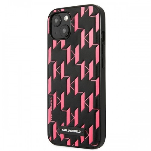 Karl Lagerfeld Monogram Plaque Case for iPhone 13 mini Pink image 2