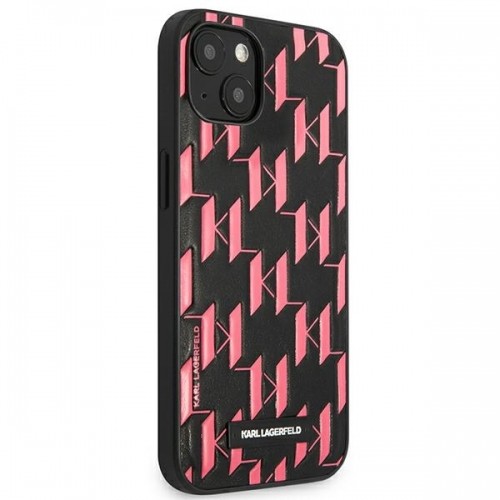 Karl Lagerfeld Monogram Plaque Case for iPhone 13 mini Pink image 4