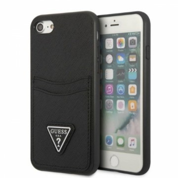 Guess Saffiano Double Card Case for iPhone 7|8|SE2020|SE2022 Black