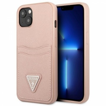 Guess Saffiano Double Card Case for iPhone 13 mini Pink