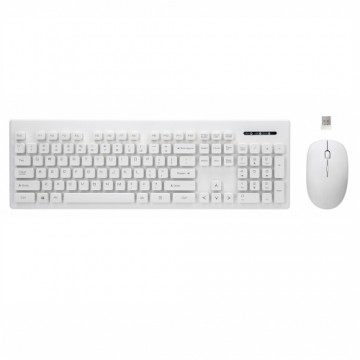 Rebeltec wireless set: keyboard + mouse white WHITERUN