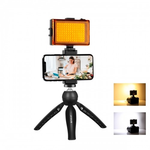 Puluz Live broadcast kit tripod mount + LED lamp + phone clamp image 1