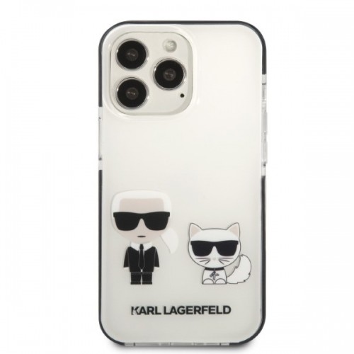 Karl Lagerfeld TPE Karl and Choupette Case for iPhone 13 Pro Max White image 3