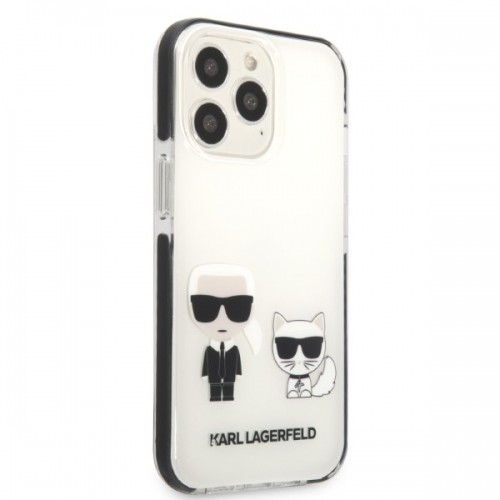 Karl Lagerfeld TPE Karl and Choupette Case for iPhone 13 Pro Max White image 4