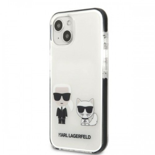 Karl Lagerfeld TPE Karl and Choupette Case for iPhone 13 White image 2