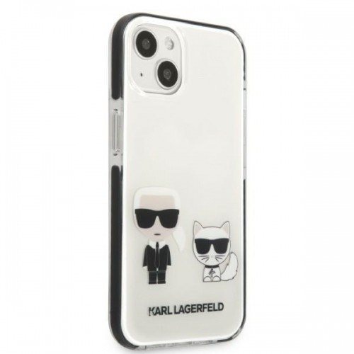 Karl Lagerfeld TPE Karl and Choupette Case for iPhone 13 White image 4