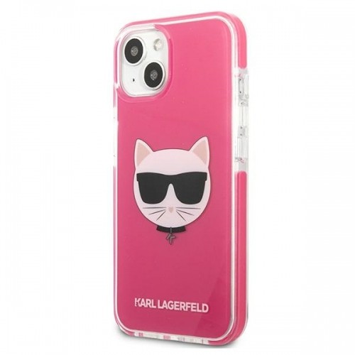 Karl Lagerfeld TPE Choupette Head Case for iPhone 13 Fuchsia image 2