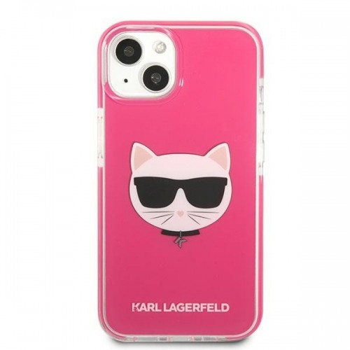 Karl Lagerfeld TPE Choupette Head Case for iPhone 13 Fuchsia image 3