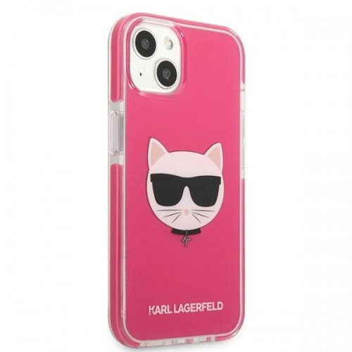 Karl Lagerfeld TPE Choupette Head Case for iPhone 13 Fuchsia image 4