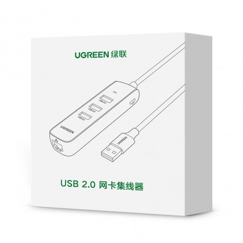 Ugreen adapter USB Type C - Ethernet RJ45 | 3 x USB black adapter (CM416) image 5
