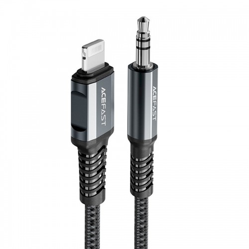 Acefast audio cable MFI Lightning - 3.5mm mini jack (male) 1.2m, AUX gray (C1-06 deep space gray) image 1