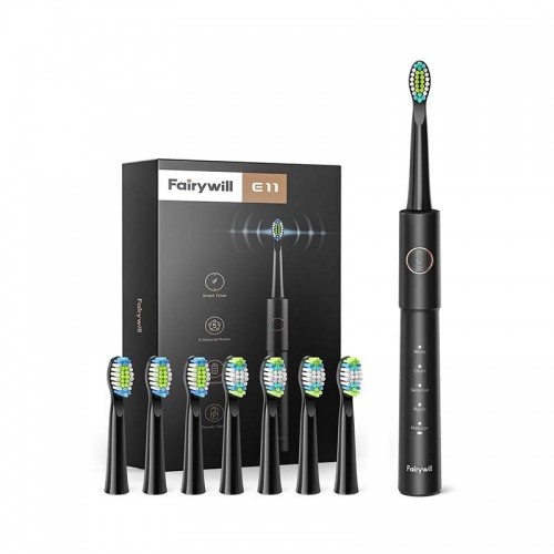 FairyWill Sonic toothbrush with head set FW-E11 (Black) image 1