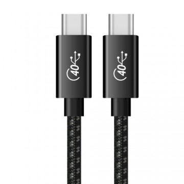 Fusion Accessories Fusion Superior USB-C —> USB-C datu kabelis 100 W | 40 Gbps | USB 4 GEN 3 | 8K | 1,5 m melns