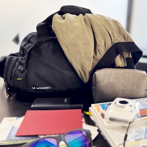 Wozinsky sports bag backpack hand luggage bag 40x20x25 cm for plane black (WSB-B01) image 4