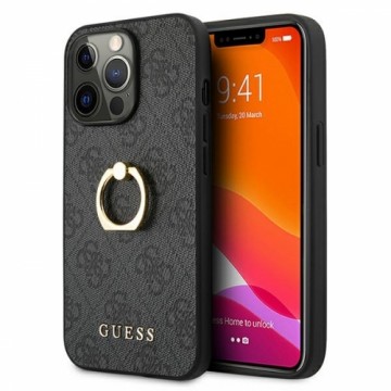 GUHCP13L4GMRGR Guess PU 4G Ring Case for iPhone 13 Pro Grey
