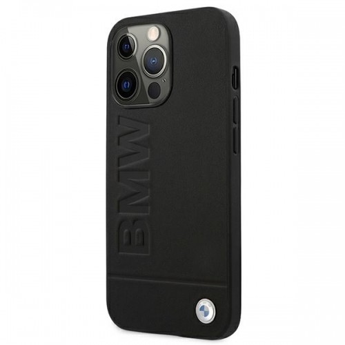 BMHCP13XSLLBK BMW Leather Hot Stamp Case for iPhone 13 Pro Max Black image 2