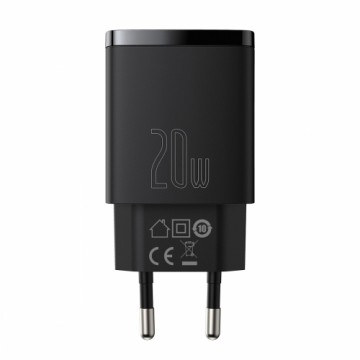 OEM Baseus CCXJ -B01 lādētājs USB - C | 20W | 3A | PD melns