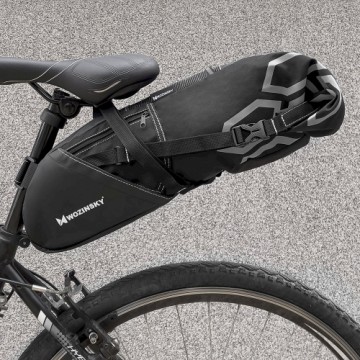 Wozinsky large roomy bicycle bag under the saddle 12 L black (WBB9BK)
