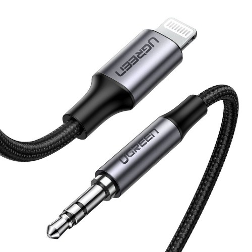 Ugreen MFI Lightning - 3,5 mm mini jack audio kabelis AUX austiņu adapteris pelēks (70509) image 1