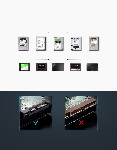 Ugreen HDD 3,5'' hard drive SATA housing case black (50422) image 3